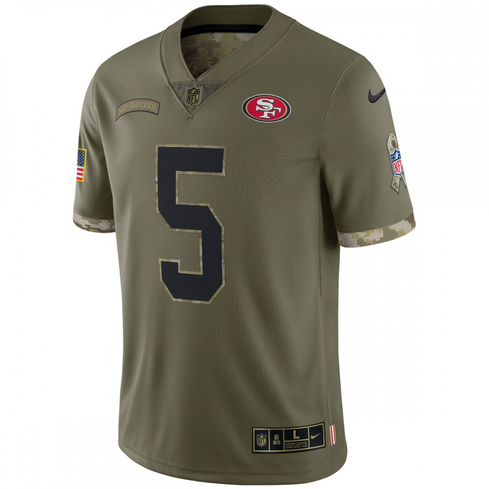 Trey Lance San Francisco 49ers Nike 2022 Salute To Service Limited Jersey - Olive-GridironStore